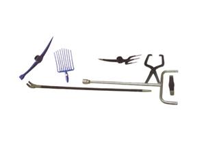 鋼叉、道鎬、撬棍、螺旋道釘扳手等